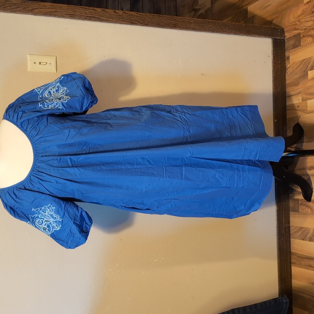 Puff Sleeve Mumu Style Dress